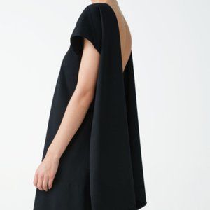 COS open-back dress in black and size S - pristine condition
